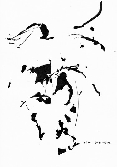 Drawing titled "Encre sur papier -…" by Yann Gautron, Original Artwork, Ink