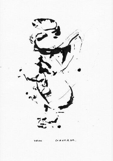 Drawing titled "Encre sur papier -…" by Yann Gautron, Original Artwork, Ink