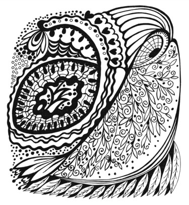 Drawing titled "Note 45" by Sveta Bataenkova, Original Artwork, Marker