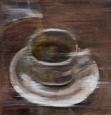 Pittura intitolato "Cup of coffee" da Oksana Floyd, Opera d'arte originale, Olio