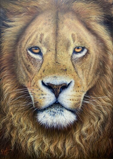 Painting titled "king" by Artak Galstyan, Original Artwork, Oil