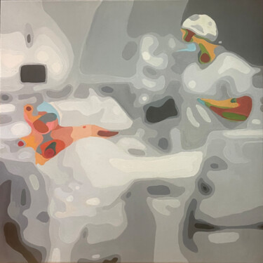 Peinture intitulée "covid19" par Román Manrique De Lara, Œuvre d'art originale, Huile