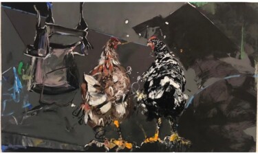 Peinture intitulée "Prestigious Hen" par Narges Soleimanzadeh, Œuvre d'art originale, Acrylique