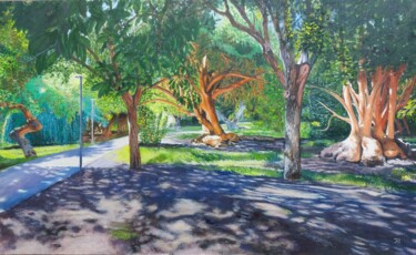 Peinture intitulée "JARDIN DEL TURIA -…" par Joaquin Pardo Méndez, Œuvre d'art originale, Huile Monté sur Châssis en bois
