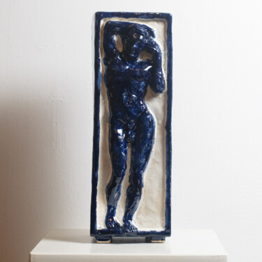 Skulptur mit dem Titel "Vase. Athlete" von Sergey Sovkov, Original-Kunstwerk, Keramik