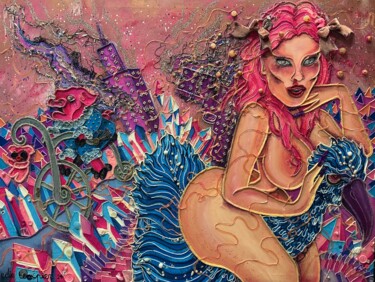 Peinture intitulée "La Fuite" par Edie Tempier, Œuvre d'art originale, Acrylique Monté sur Châssis en bois