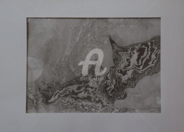 Peinture intitulée "Suminagashi I" par Marion Hamelin, Œuvre d'art originale, Encre Monté sur Carton