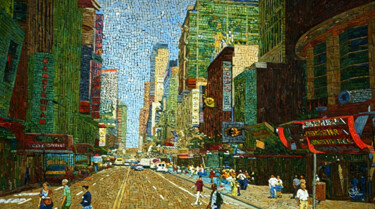 Digitale Kunst mit dem Titel "NY 1609-2" von Franz Grausenburger, Original-Kunstwerk, Digitale Malerei
