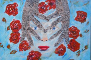 Peinture intitulée "Les roses .........…" par Brigitte Barcelo, Œuvre d'art originale, Acrylique