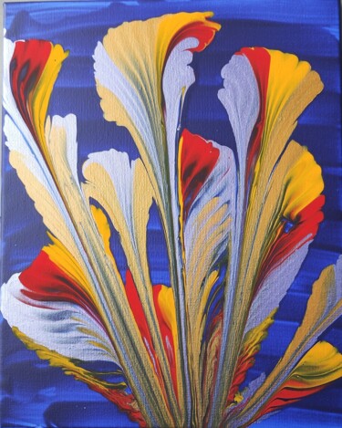 Peinture intitulée "Explosion de joie" par Jessica Queijo, Œuvre d'art originale, Acrylique Monté sur Carton