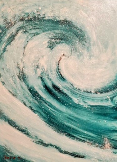 제목이 "Wave"인 미술작품 Mevlida Sofic로, 원작, 기름