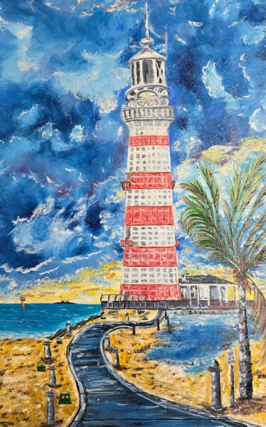 Painting titled "Ocean Cay" by Mevlida Sofic, Original Artwork, Oil