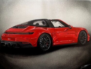 Peinture intitulée "Porsche Targa 2025" par Kevin Bardin, Œuvre d'art originale, Acrylique Monté sur Châssis en bois