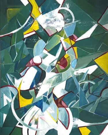 Peinture intitulée "SOUS-BOIS" par Cindy Lapuly, Œuvre d'art originale, Acrylique Monté sur Châssis en bois