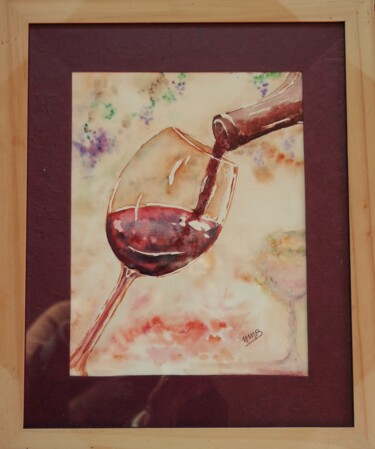 Peinture intitulée "Produit de la vigne" par Nora M.B., Œuvre d'art originale, Aquarelle Monté sur Carton