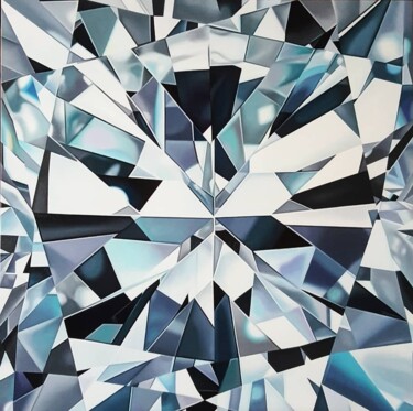 Painting titled "Diamante" by Marianna Hegaj (Marte_Anna), Original Artwork, Oil Mounted on Wood Stretcher frame