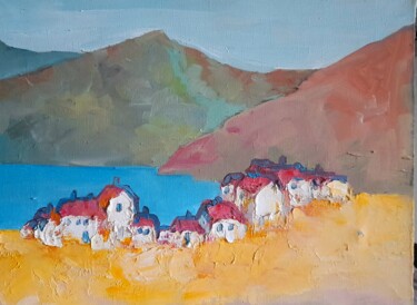 제목이 "spanish village in…"인 미술작품 Alexey Zhucovsky로, 원작, 기름