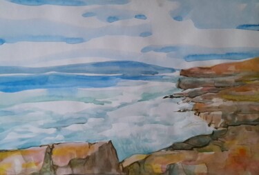 Painting titled "Oceon" by Alexey Zhucovsky, Original Artwork, Watercolor