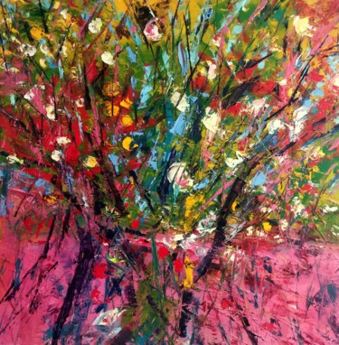 Peinture intitulée "expression 12 nature" par Eric Delbos, Œuvre d'art originale, Huile