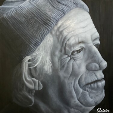 Keith Richards 6 Schilderij getiteld "Keith Richards 6" door Clotaire Charriere, Origineel Kunstwerk, Olie