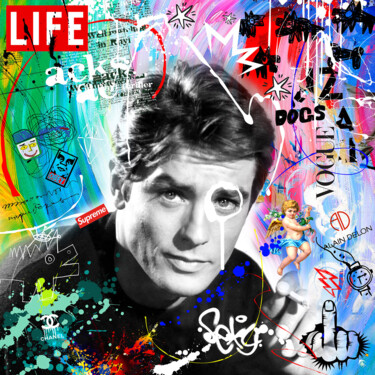 Alain Delon - I love dogs Digital Arts titled "Alain Delon - I lov…" by Bb By Bruno Boffa, Original Artwork, Digital Photography Mounted on Aluminium