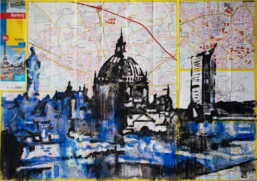 Painting titled "Leipzig" by Kateryna Bortsova, Original Artwork, Acrylic