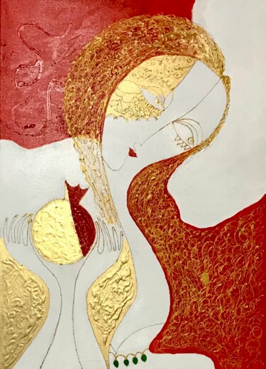 Painting titled "Venice mask" by S B, Original Artwork, Acrylic Mounted on Wood Stretcher frame