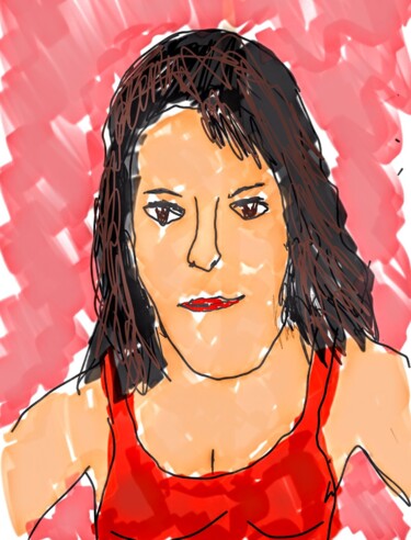 Dessin intitulée "Claudia Cardinale" par Iheb Gharbi, Œuvre d'art originale, Marqueur