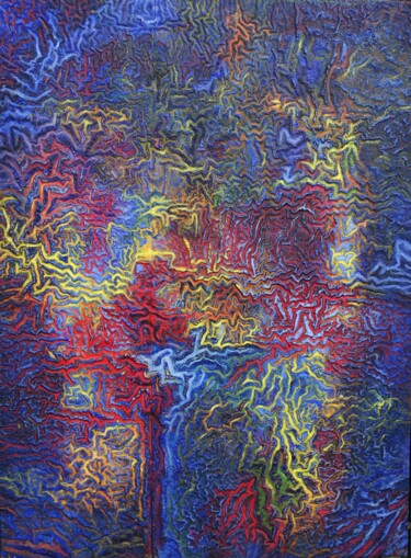 La canopée des songes Peinture intitulée "La canopée des song…" par Sylvain Clercant, Œuvre d'art originale, Acrylique Monté sur Châssis en bois