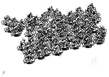 Digitale Kunst getiteld "Peloton" door Artletico, Origineel Kunstwerk, 2D Digital Work