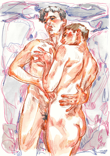 图画 标题为“Listening to the he…” 由Sergey Sovkov, 原创艺术品, 水彩