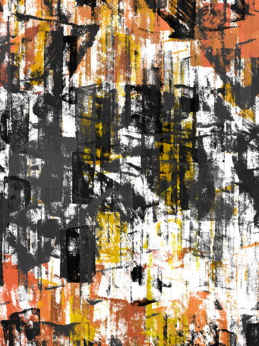 数字艺术 标题为“Urban City Part 2” 由Tiago De Paula, 原创艺术品, 数字油画 安装在金属上