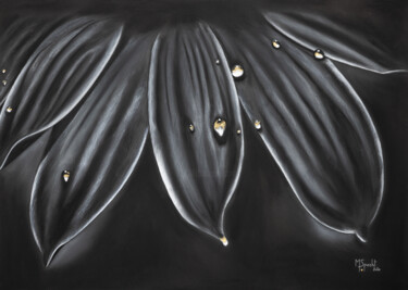Schilderij getiteld "PASSIONNEMENT" door Martine Specht, Origineel Kunstwerk, Pastel Gemonteerd op Frame voor houten brancard