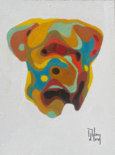 Pintura titulada "DOGO DE BURDEOS" por Román Manrique De Lara, Obra de arte original, Oleo
