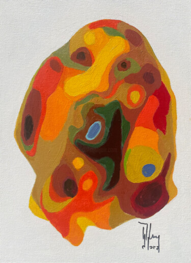 Pintura titulada "BLOODHOUND-SABUESO" por Román Manrique De Lara, Obra de arte original, Oleo