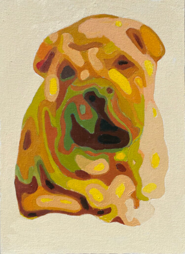 Pintura titulada "SHAR PEI" por Román Manrique De Lara, Obra de arte original, Oleo