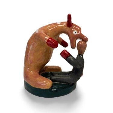 Sculptuur getiteld "My Friend, the Mons…" door Stefan Mager, Origineel Kunstwerk, Keramiek