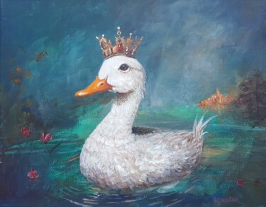 Schilderij getiteld "Le dernier Roi des…" door Krystian, Origineel Kunstwerk, Acryl Gemonteerd op Frame voor houten brancard