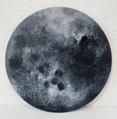 绘画 标题为“Craters of the night” 由Anna Kazmina, 原创艺术品, 丙烯 安装在纸板上