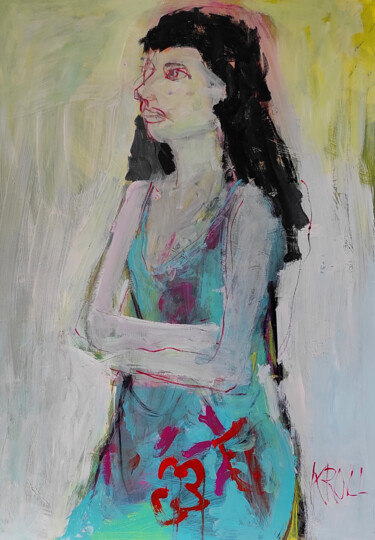 Malerei mit dem Titel "Ohne Titel 25" von Barbara Kroll, Original-Kunstwerk, Acryl