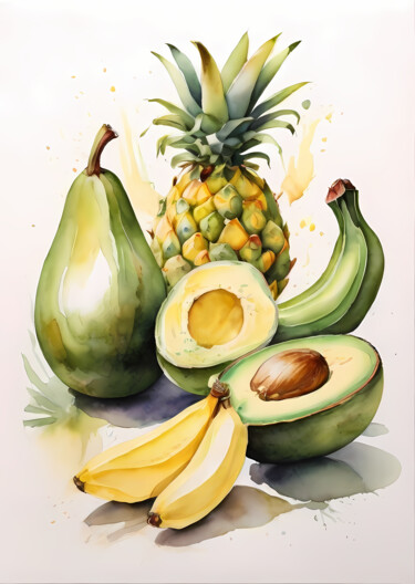数字艺术 标题为“Fresh harvest: Trop…” 由Jafeth Moiane, 原创艺术品, AI生成的图像