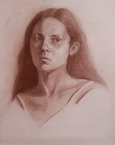 Portrait of a model Dessin intitulée "Portrait of a model" par Anastasiia Astapenko, Œuvre d'art originale, Pastel