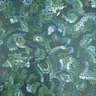 Painting titled "abstrait #3" by Valerie   Jouve, Original Artwork, Acrylic Mounted on Wood Stretcher frame