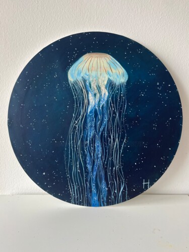 绘画 标题为“The Jellyfish” 由Halyna Romanova, 原创艺术品, 丙烯