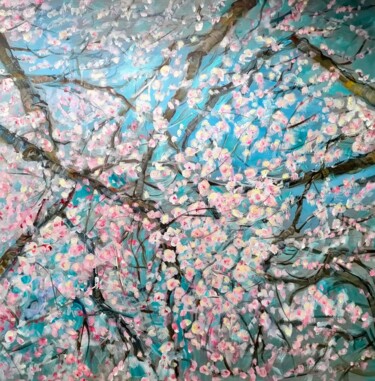 Peinture intitulée "Sieste sous les ama…" par Geneviève Baud Caizergues, Œuvre d'art originale, Acrylique Monté sur Châssis…