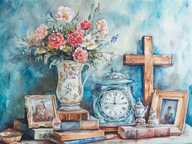 绘画 标题为“Timeless Harmony” 由Queentaty, 原创艺术品, 水彩