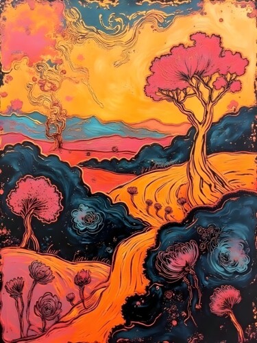 Digital Arts titled "Landscape (S) #1" by Kyozai, Original Artwork, AI generated image