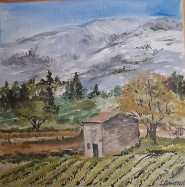 Peinture intitulée "cabanon en Provence" par Lise Buissart, Œuvre d'art originale, Acrylique