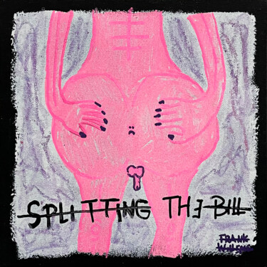 Painting titled "SPLITTING THE BILL" by Frank Willems, Original Artwork, Acrylic