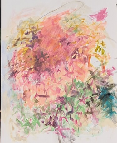 绘画 标题为“Bloomsbury.” 由Mireille Naxara, 原创艺术品, 丙烯 安装在木质担架架上